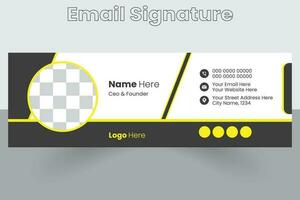 email Signature conception modèle, email signature, vecteur email signature, courrier signe,