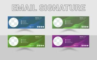 email Signature conception modèle, email signature, vecteur email signature, courrier signe