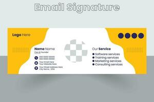 email Signature conception modèle, email signature, vecteur email signature, courrier signe,