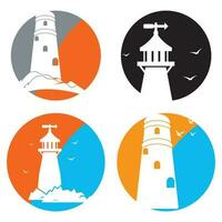 phare icône vecteur illustration logo modèle