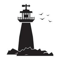 phare icône vecteur illustration logo modèle