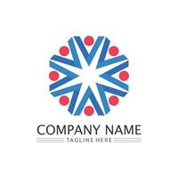 logo de personnes, équipe, succès, travail de personnes, groupe et communauté, vecteur de logo d'entreprise et d'entreprise et soins de conception, icône de la famille logo de réussite