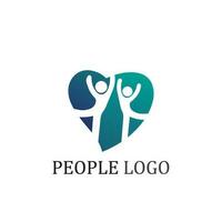 logo de personnes, équipe, succès, travail de personnes, groupe et communauté, vecteur de logo d'entreprise et d'entreprise et soins de conception, icône de la famille logo de réussite