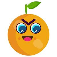 des oranges dessin animé mascotte personnage vecteur