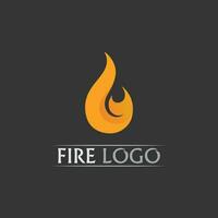 logo et icône de feu, énergie de conception d'illustration de flamme de vecteur d'élément enflammé chaud, chaud, avertissement, signe de cuisson, logo, icône, lumière, chaleur de puissance