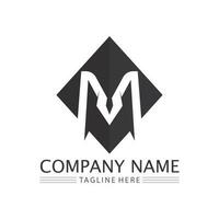 m lettre logo design vecteur identité icône signe