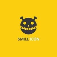 icône de sourire, sourire, conception de vecteur de logo entreprise d'émoticône heureuse, conception drôle et bonheur d'emoji de vecteur