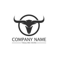 taureau buffle tête vache animal mascotte logo design vecteur pour sport corne buffle animal mammifères tête logo sauvage matador