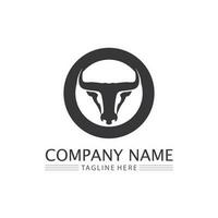 taureau buffle tête vache animal mascotte logo design vecteur pour sport corne buffle animal mammifères tête logo sauvage matador