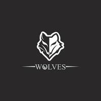 logo de loups, renard, tête de loup, vetor animal et conception de logo illustration de chien rugissant sauvage, résumé pour animal de tête de symbole de logo de jeu vecteur