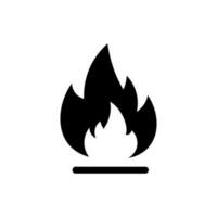 flamme icône isolé sur blanc Contexte vecteur