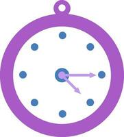 mur l'horloge icône dans violet et blanc couleur. vecteur