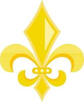 fleur de lis symbole dans Jaune couleur. vecteur