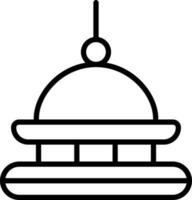 ligne art illustration de canape nourriture icône. vecteur