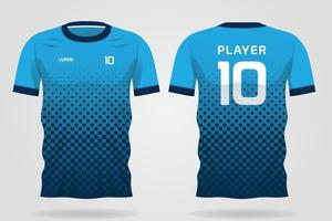 modèle de maillot de sport bleu pour les uniformes d'équipe et la conception de t-shirt de football vecteur