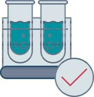 vérifier chimique tester tube icône dans turquoise couleur. vecteur
