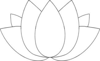 lotus icône dans accident vasculaire cérébral style pour Nouveau année concept. vecteur