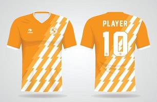 modèle de maillot de sport jaune pour les uniformes d'équipe et la conception de t-shirt de football vecteur