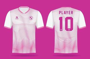 modèle de maillot de sport rose pour les uniformes d'équipe et la conception de t-shirt de football vecteur