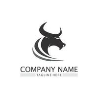 taureau buffle tête vache animal mascotte logo design vecteur pour sport corne buffle animal mammifères tête logo sauvage matador