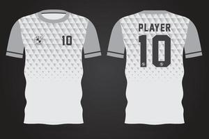 modèle de maillot de sport blanc pour les uniformes d'équipe et la conception de t-shirt de football vecteur