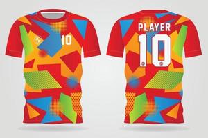 modèle de maillot de sport coloré pour les uniformes d'équipe et la conception de t-shirt de football vecteur