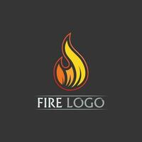 logo et icône de feu, énergie de conception d'illustration de flamme de vecteur d'élément enflammé chaud, chaud, avertissement, signe de cuisson, logo, icône, lumière, chaleur de puissance