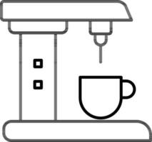café machine icône dans ligne art. vecteur