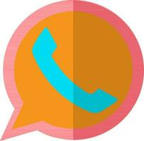 WhatsApp logo dans Orange et bleu couleur. vecteur