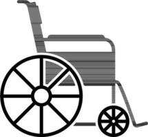 illustration de fauteuil roulant symbole. vecteur