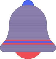 plat style cloche icône dans violet et rouge couleur. vecteur