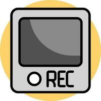 illustration de rec enregistrement icône dans gris couleur. vecteur