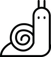 ligne art illustration de escargot icône. vecteur