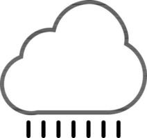 noir ligne art illustration de pluie icône. vecteur