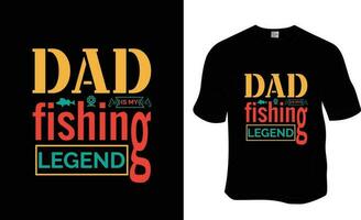 papa mon pêche légende, pêche, du père jour, papa amoureux T-shirt conception. prêt à impression pour vêtements, affiche, et illustration. moderne, simple, caractères. vecteur