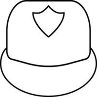 icône de pompier casque dans plat style. vecteur