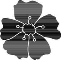 noir et blanc illustration de fleur. vecteur