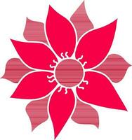 plat illustration de fleur dans rose et rouge couleur. vecteur