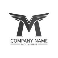 m lettre logo design vecteur identité icône signe