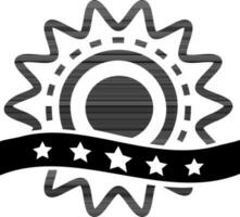badge avec étoiles décoré ruban . vecteur