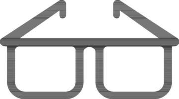 plat illustration de une œil lunettes. vecteur