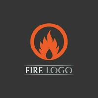 logo et icône de feu, énergie de conception d'illustration de flamme de vecteur d'élément enflammé chaud, chaud, avertissement, signe de cuisson, logo, icône, lumière, chaleur de puissance