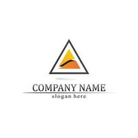 création de logo triangle pyramide et symbole vectoriel égyptien et entreprise de logo