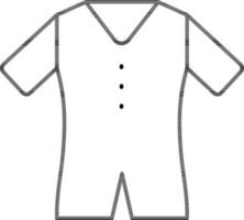 nehru veste icône dans ligne art. vecteur