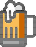 Bière agresser icône dans blanc et Orange couleur. vecteur