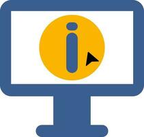 vecteur illustration de le curseur La Flèche avec Info bouton dans moniteur filtrer.