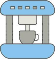 café machine icône dans bleu et gris couleur. vecteur