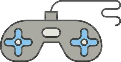 illustration de manette de jeu icône dans gris et bleu couleur. vecteur