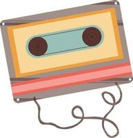 illustration de une l'audio ruban cassette. vecteur