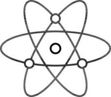 atomique structure icône dans ligne art. vecteur